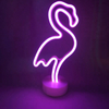 Battery Operated Pink Color LED Flamingo Neon Light