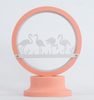 Table light with flamingo pattern