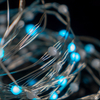100LSpot LED, silver wire, with LED multi-color change