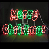 Merry Christmas Letter LED 2D Motif Light Wire Frame for Public Decoration Christmas Decoration