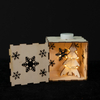 Wood box with snowflake pattern
