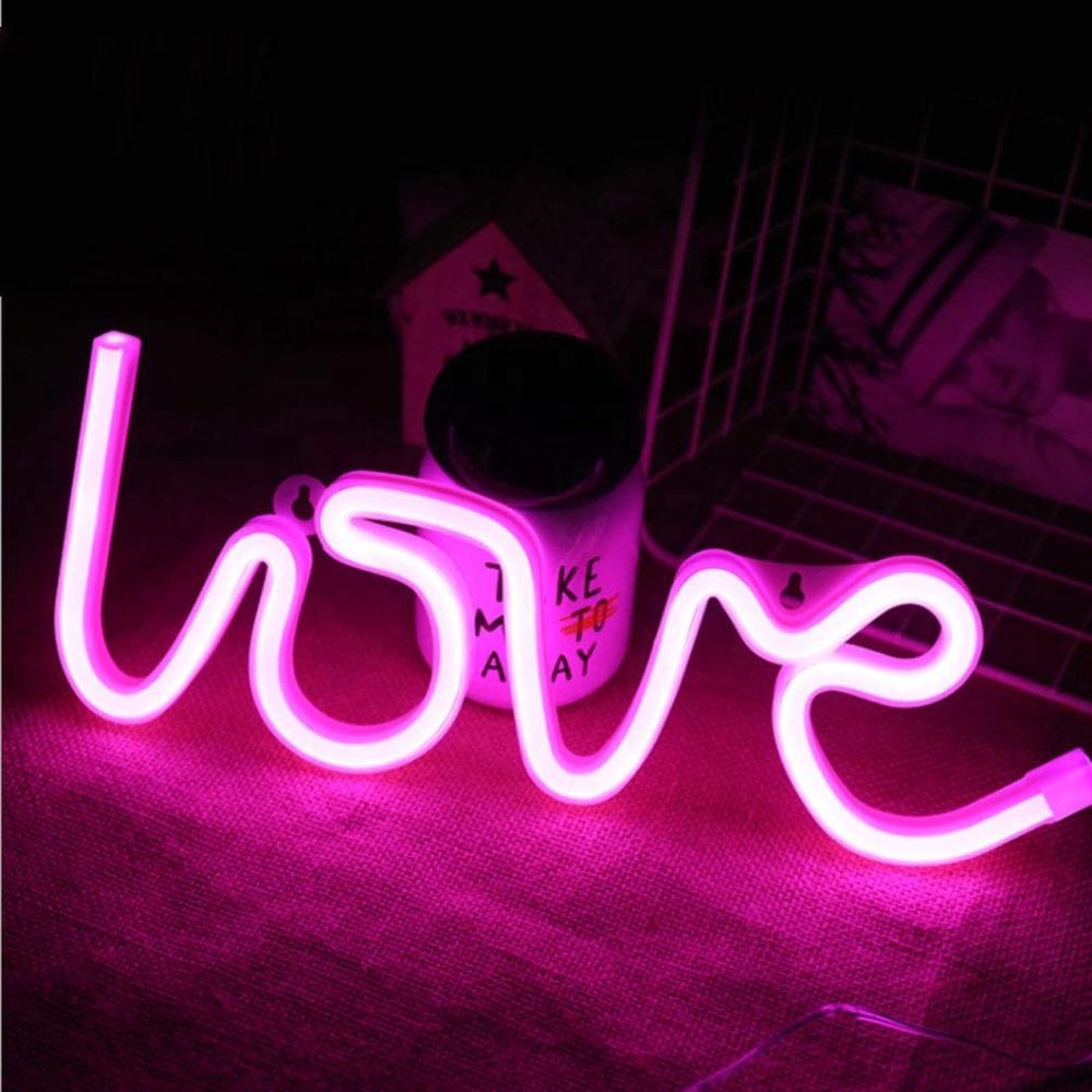 USB or Battery Powered Neon Sign LED Night Light