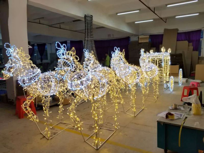 Christmas Outdoor Running Strip 3D Reindeer LED Motif Light